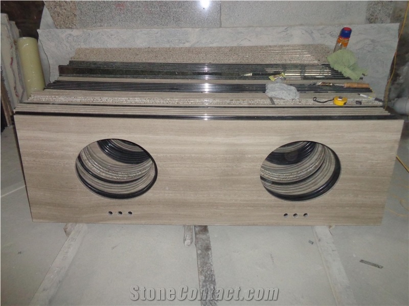 White Wooden Marble Coutertop/Vanity Top
