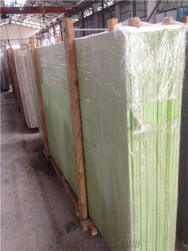 Xiamen China Chinese Engineered Quartz Man-Made Green Slab Tile Paver Cover Flooring