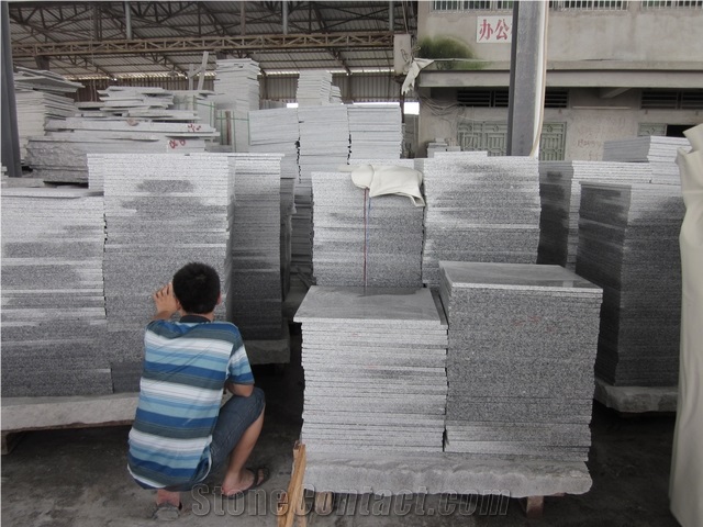 Xiamen China G603 Granite Slab Tile Paver Cover Flooring, China Grey Granite