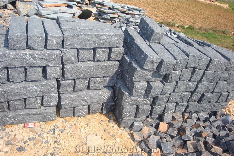 Zhangpu Black Basalt Kerbstone, Putian Black,G 640,Impala China,Sesame Black Kerbstone,Cubestone Kerbs,Road Stone in Natural Split