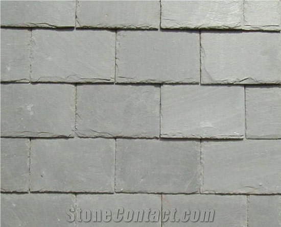 China Black Slate/Quartzite Roofing Tiles, Narual Grey Stone Roof Covering