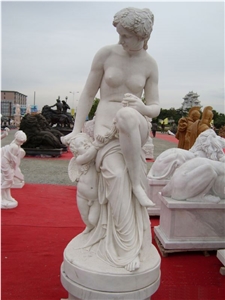 China White Marble Figure Statue Sculpture
