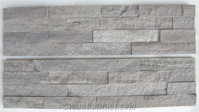 Grey Culture Stone Walling Panel Quartzite Veneer Ledge Stone
