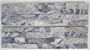 Natural Grey Granite Cultured Stone, Exposed Wall Decor Cladding Stacked Stone Veneer Culture Stone
