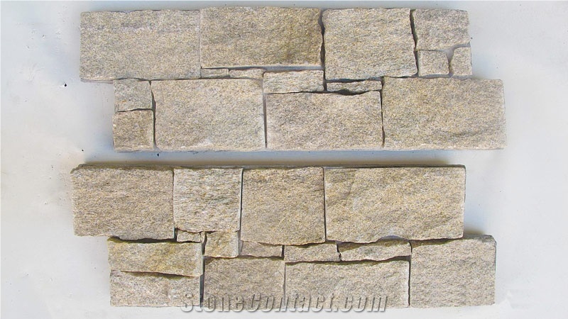Natural Surface China Beige Exposed Wall Stone Decor Ledge Stone Stacked Stone Veneer