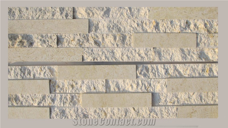 White Marble Cultured Stone, Wall Cladding Stacked Stoen Veneer Natural Split&Honed Mix Surface Ledge Stone