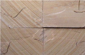 Yellow Wooden Sandstone Slabs & Tiles for Wall/Floor Covering
