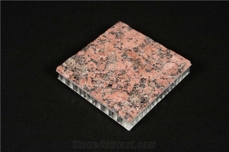Carmen Red Granite Flamed Stonelite Honeycomb Backed Panels