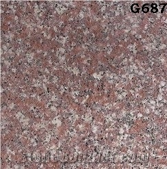 Cheap China Natural Stone Peach Blossom Red G687 Granite Floor Tiles