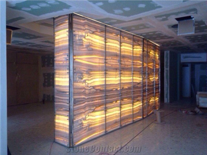 Blonde Onyx Translucent Wall Panel, Gold Onyx for Home Decoration