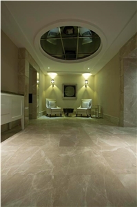Cream Karaman Marble Hotel Project, Floor Application, Polished, Beige Marble Turkey Flooring Tiles