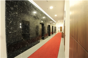 Verde Antico Marble - Petroleum Green Marble Wall and Floor Application Project