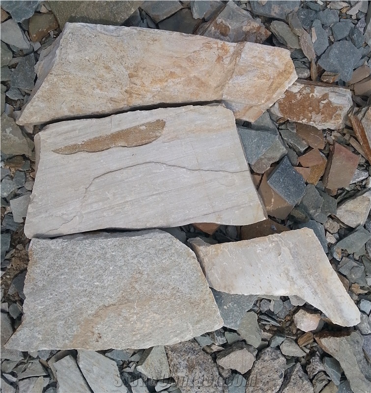 China Brown Slate Low Cost Flagstone Of Culture Stone for Pavers