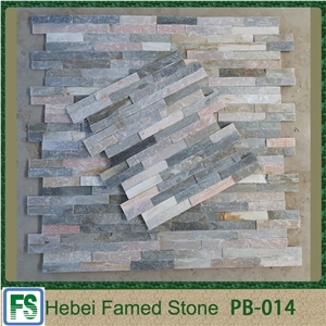 China Multicolor Slate Cultured Stone, Stacked Stone Veneer Thin Brick Natural Stone Suppliers