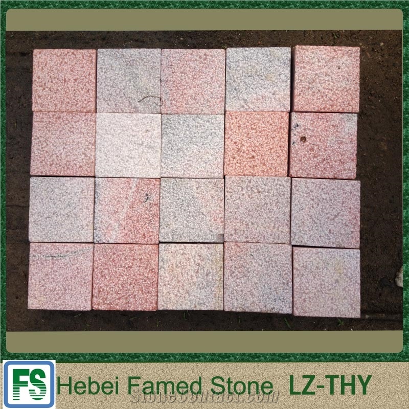 China Red Quartzite Outdoor Cube Stone,Chinese Cheap Cube Stone