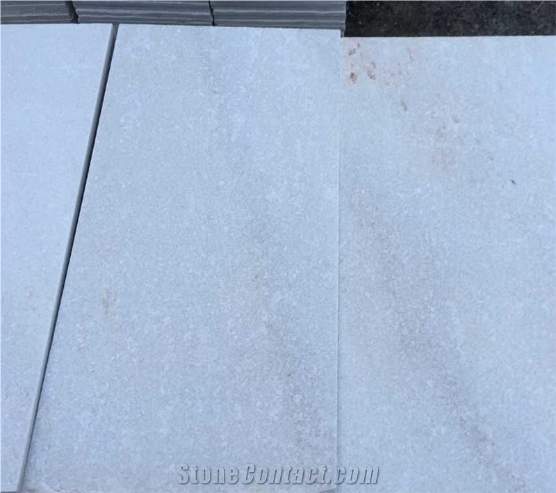 Chinese Flamed White Marble Tiles