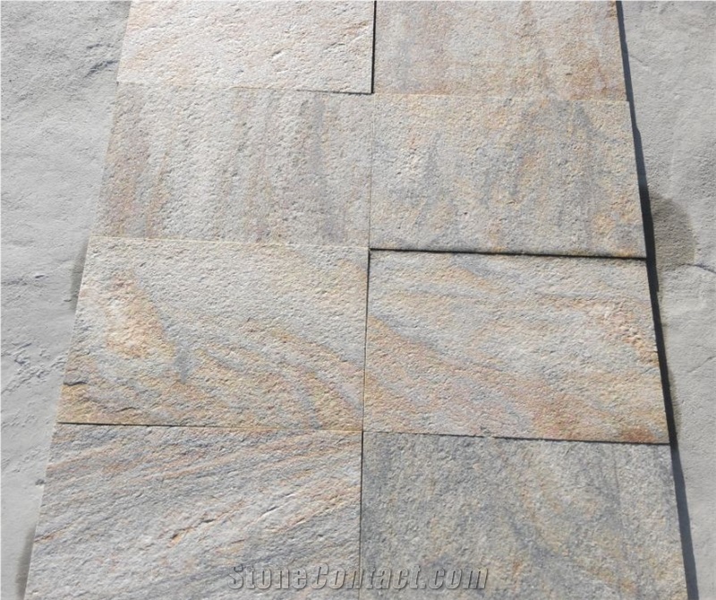 Hot Sale Natural Surface Rusty Quartzite Stone Slabs & Tiles for Exterior Flooring and Walling