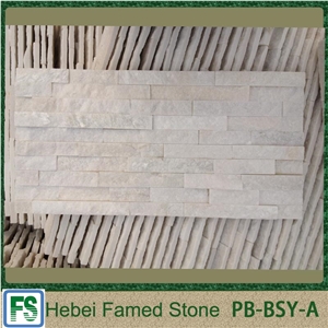 Mixed White Quartzite Ledgestone for Wall Decoration, Natural Quartzite Stone White Quartzite Cultured Stone