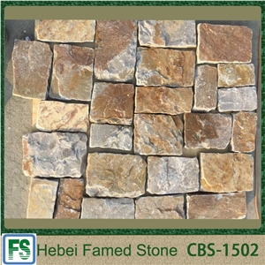 Natural Surface Free Of Stone Pieces for Villa, Natural Stone Brown Quartzite Building & Walling