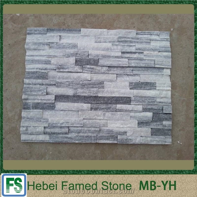 Natural White Quartzite Cultured Stone for Wall Decoration, Quartzite Stone White Quartzite Cultured Stone