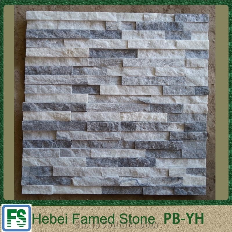 New Type Cheap China Multicolor Quartzite Cultured Stone, Thin Stone Veneer Panels for Wall Cladding