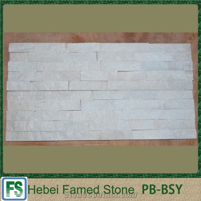 Popular and Best White Color Slate Cultured Stone, Quartzite Stone White Quartzite Cultured Stone