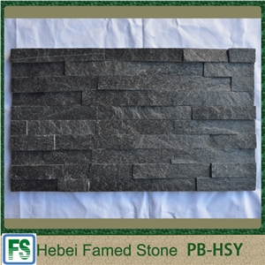 Split Black Natural Slate Cultured Stone for Interior (Stone Veneer Pb-Hsy)