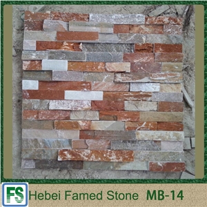 Supply China Multicolor Slate Cultured Stone, Insulation Materials Modern Interior Concrete Stacked Stone Veneer