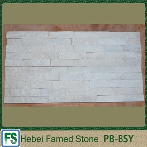 White Quartzite Culture Stone / Cultured Stone for Wall Cladding, Natural Quartz Stone White Quartzite Wall Cladding