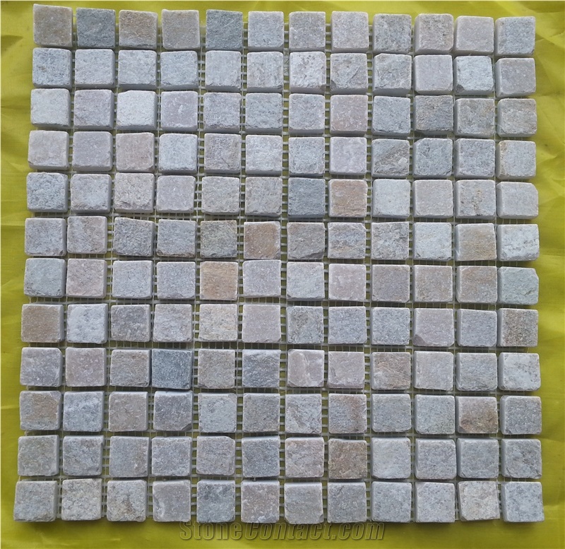 Yellow Slate Mosaic for Floor & Wall China Yellow Slate