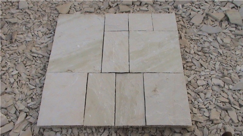 Gwalior Mint Sandstone Tiles & Slabs, White India Sandstone Tiles & Slabs