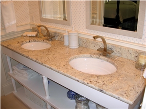 Topazio White Granite Bathroom Vanity Top