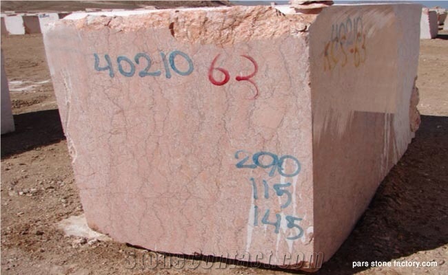 Pink Khor Marble Blocks, Pink Iran Marble Blocks
