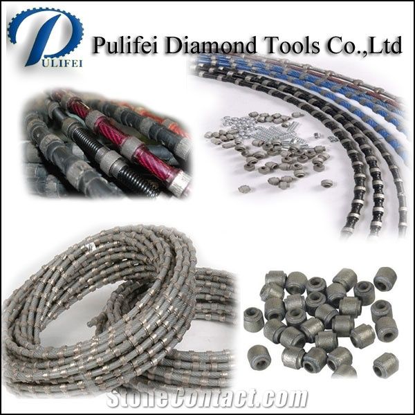 Diamond Wire Saw Tools Sintered Beads for Marble Granite Concrete Cutting Quarry/Profile Equipment