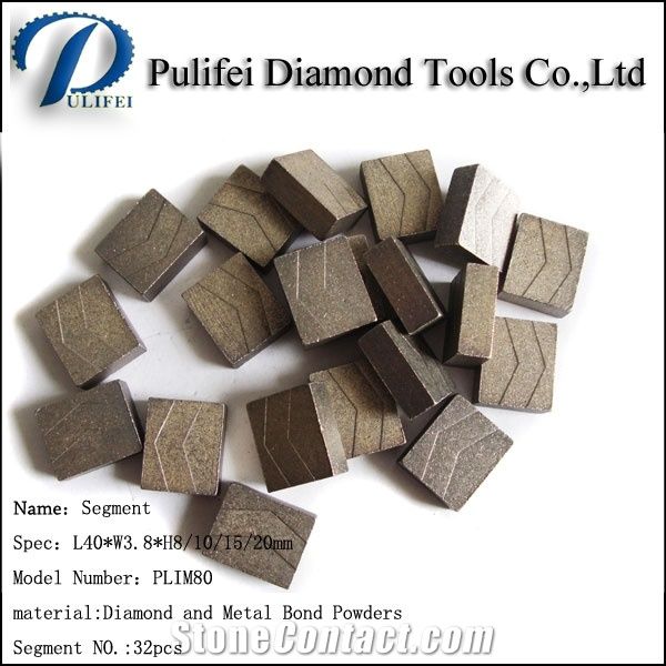 High Efficiency Block Type Cutting Segment Diamond Cutting Segment and Granite Cutting Segment for Hard Stone Block Cutting
