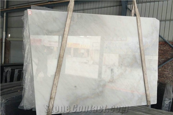 High Quality Guangxi White Marble, Polished White Marble Slab & Tiles