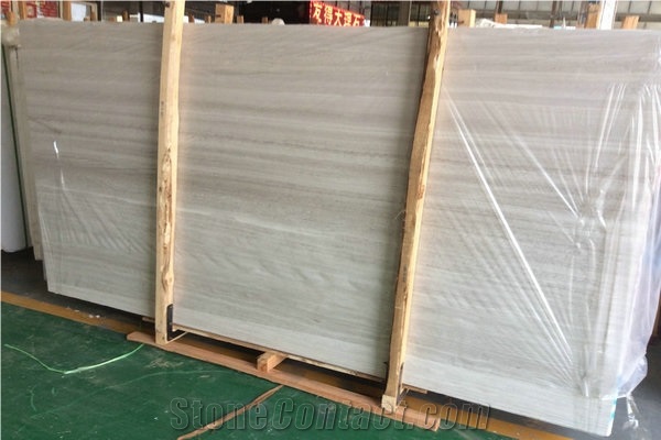 White Serpeggiante White Wooden Marble Slabs & Tiles, China White Marble