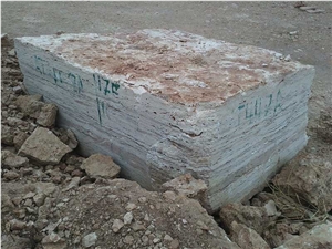 Maco Light Silver Travertine Blocks, Grey Travertine Iran Blocks