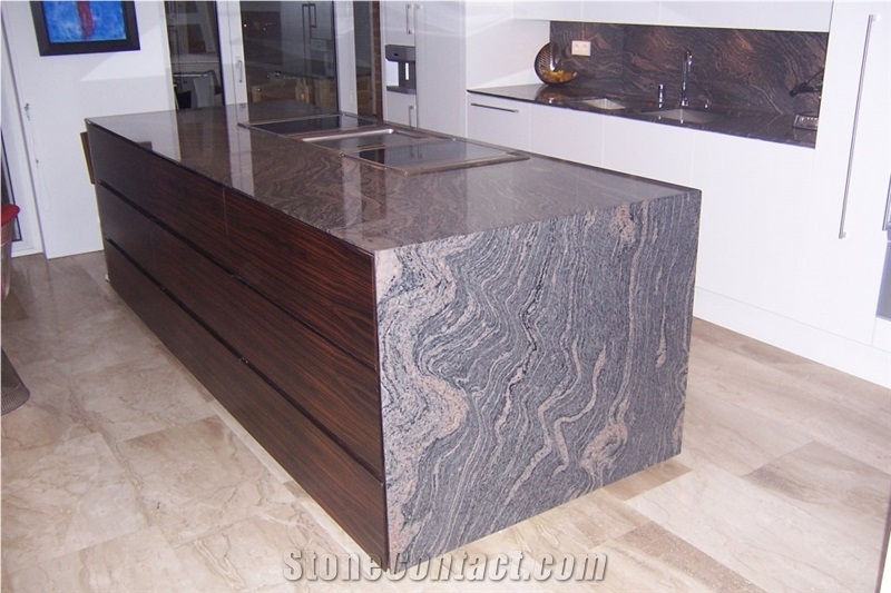 Salmon Tropical Granite Kitchen Countertop