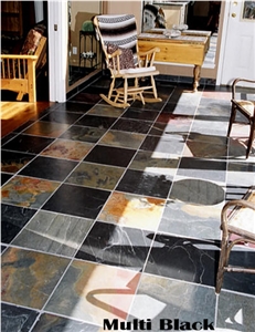 Multicolor- Black Slate Mix Floor Application