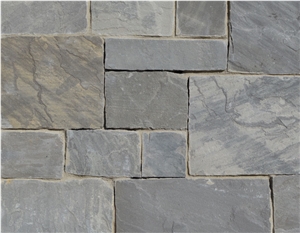 Cosmic Grey Castle Stone Natural Thin Veneers Products, Grey Sandstone India Cultured Stone
