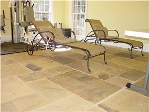 Fossil Mint Sandstone Floors Tiles & Slabs, Beige India Sandstone for Flooring
