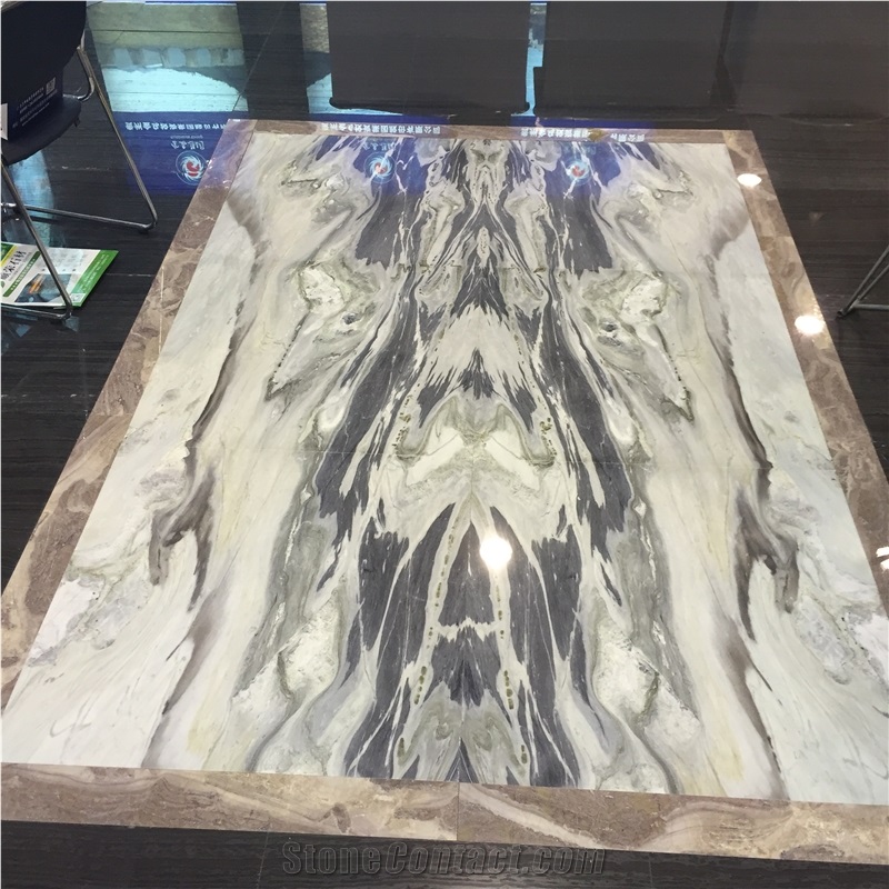 China Dark Ink Marble Tiles & Slabs, Crystal Ink Marble Glassy Wall Covering & Flooring