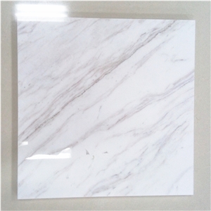 Greece Livaderon Grade a Volakas White Marble Tile and Slab with Grey Vien