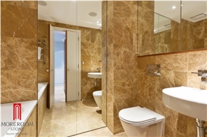 Spain Bunol Grade a Polished Emperador Light Marble Tile for Bathroom Design