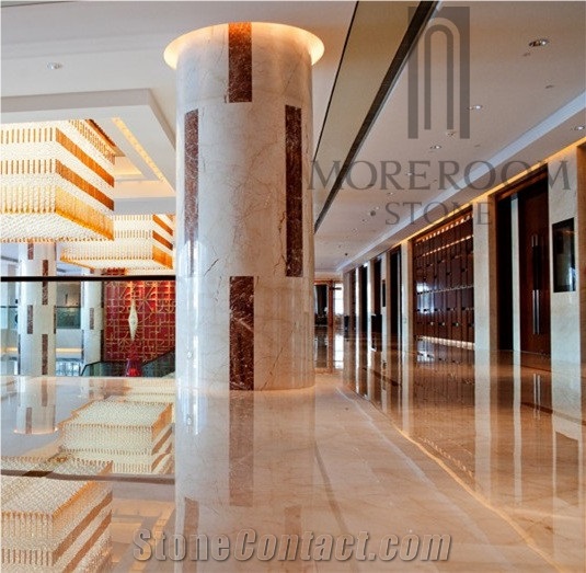 Turkey Sofitel Gold Marble Beige Color Flooring for Hall