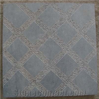 Bush-Hammered Blue Marble Viet Nam Tiles & Slabs
