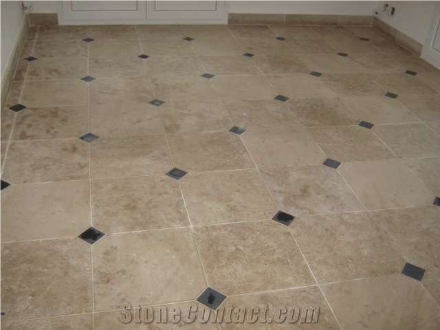 Rocheval Limestone Floor Pattern, Beige France Limestone Flooring Tiles