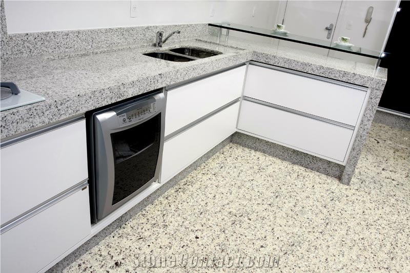 Ouro Branco Granite Brazil, White Icarai Granite Kitchen Countertops