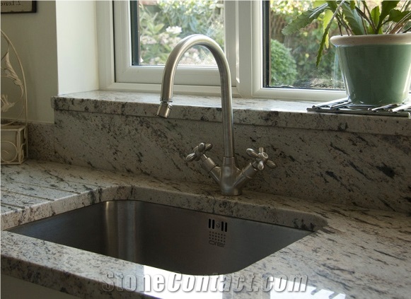 Ivory Brown Granite 30mm Countertop, Single Undermount Sink